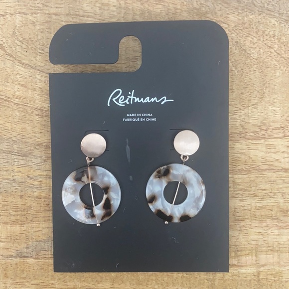 ✨ Reitmans | Resin Disc Pendant Earrings - Picture 1 of 3